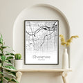 Shawnee Kansas City Map Poster - GroovyGrove