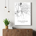 Columbus Indiana City Map Poster - GroovyGrove