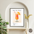 Mai Tai Twist Retro Cocktail Poster - GroovyGrove