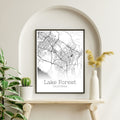 Lake Forest California City Map Poster - GroovyGrove