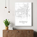 Ankeny Iowa City Map Poster - GroovyGrove