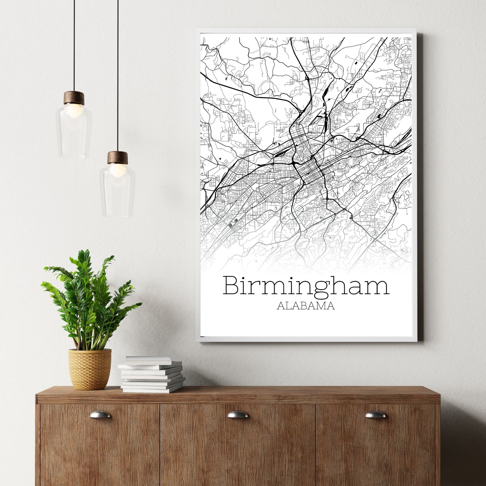 Birmingham Alabama City Map Poster - GroovyGrove