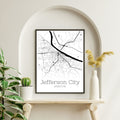 Jefferson City Missouri Map Poster - GroovyGrove