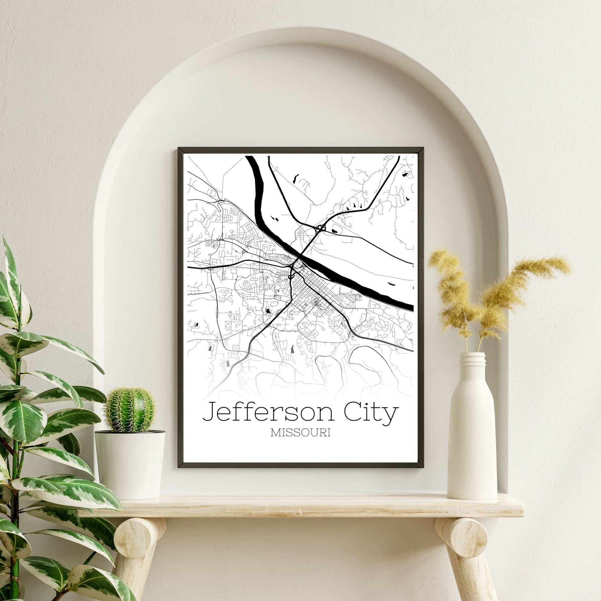 Jefferson City Missouri Map Poster - GroovyGrove