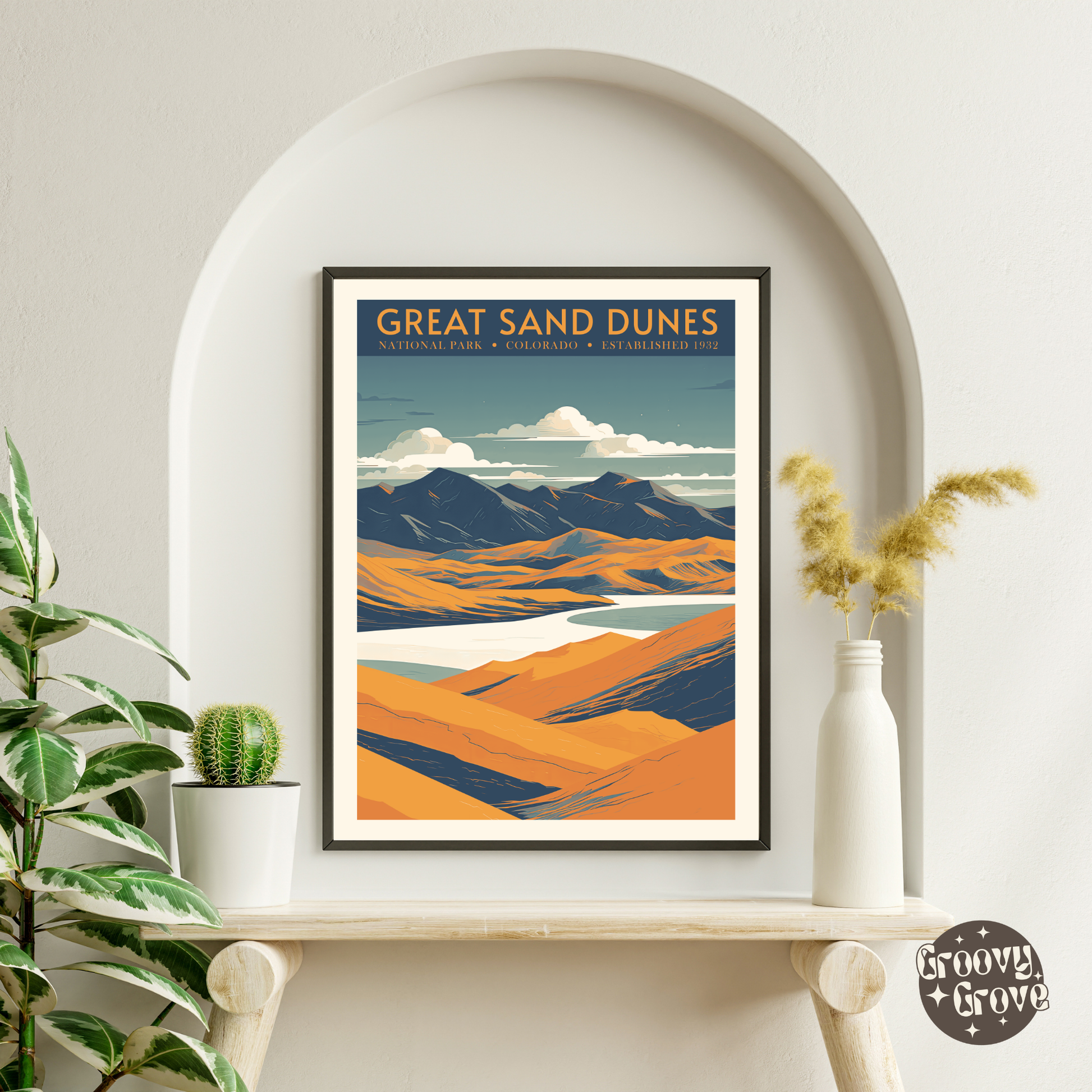 Great Sand Dunes National Park Vintage Poster - GroovyGrove