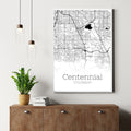 Centennial Colorado City Map Poster - GroovyGrove