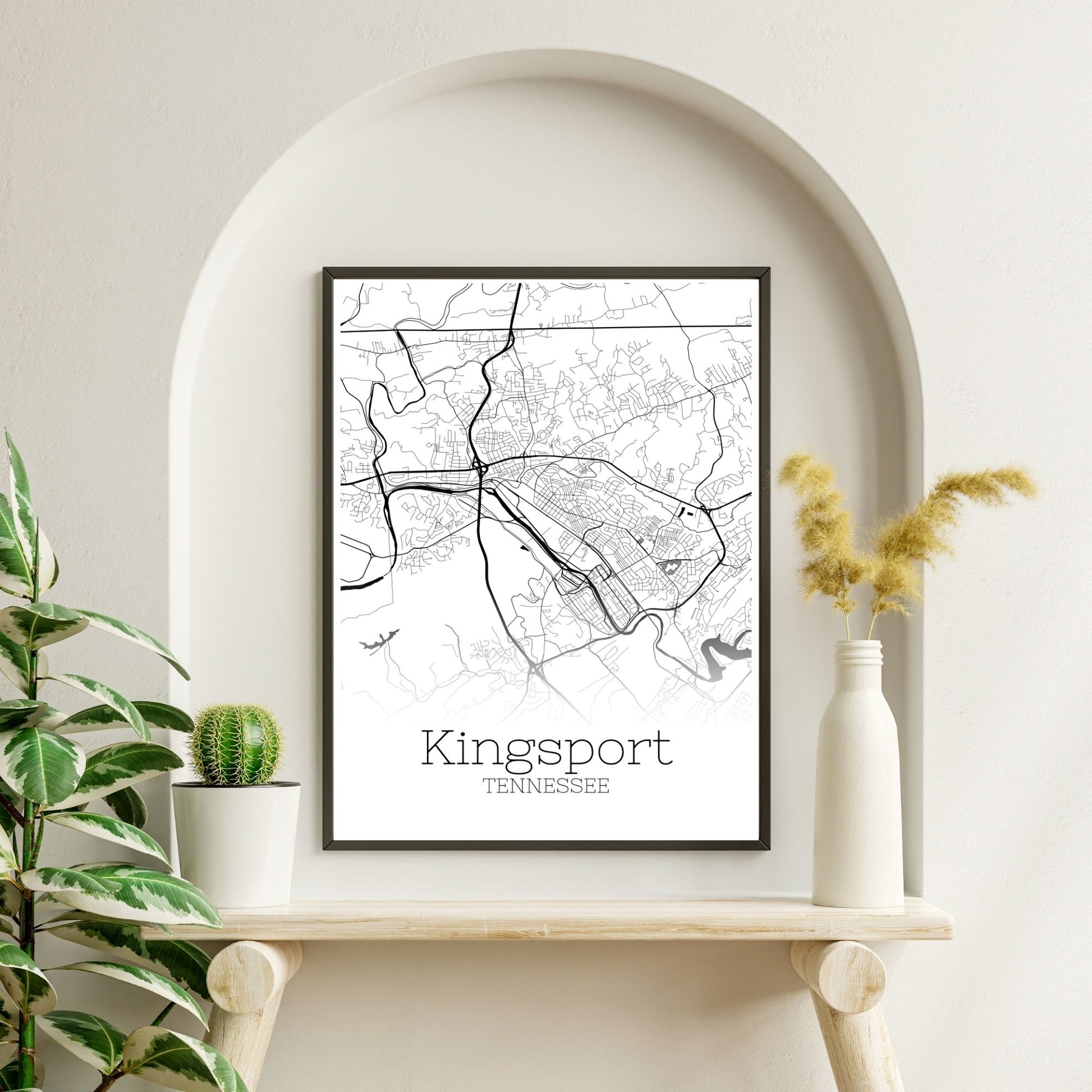 Kingsport Tennessee City Map Poster - GroovyGrove