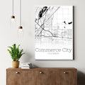 Commerce City Colorado Map Poster - GroovyGrove