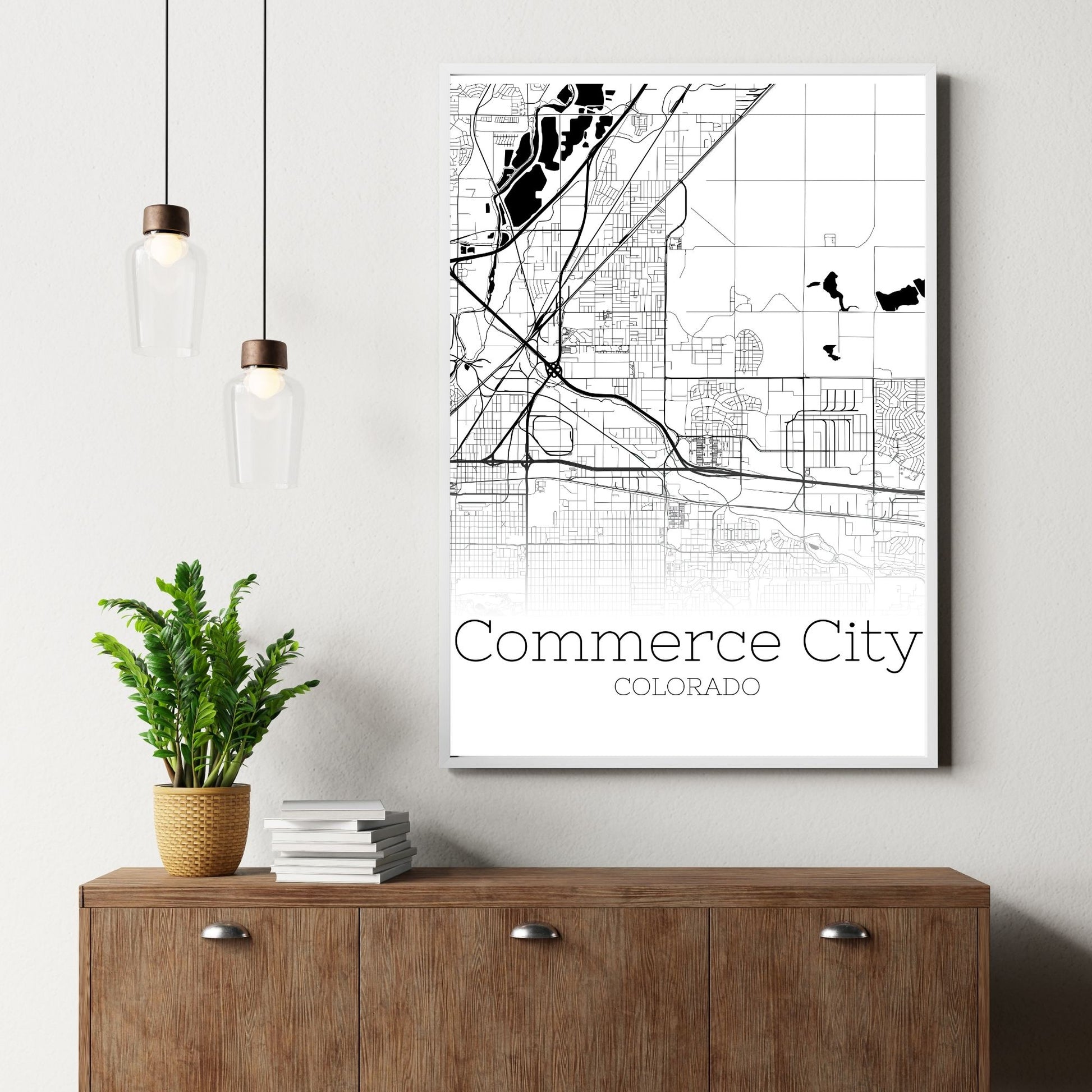 Commerce City Colorado Map Poster - GroovyGrove