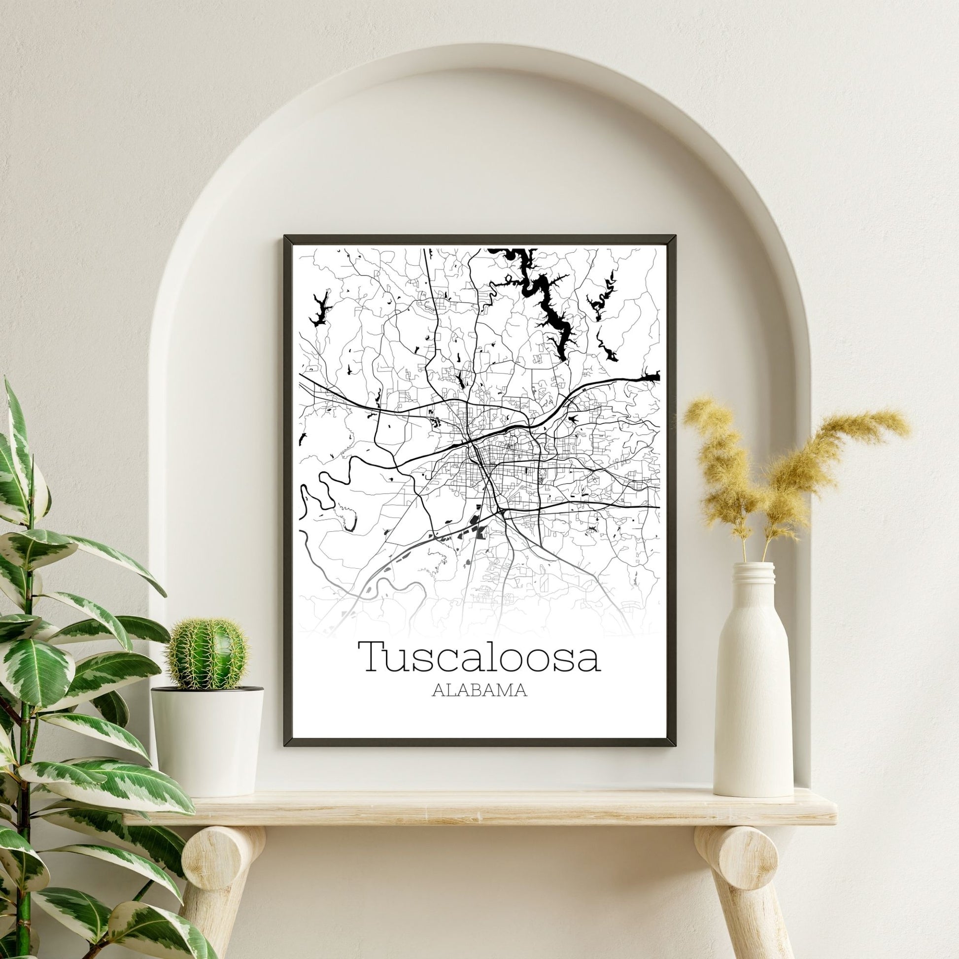 Tuscaloosa Alabama City Map Poster - GroovyGrove