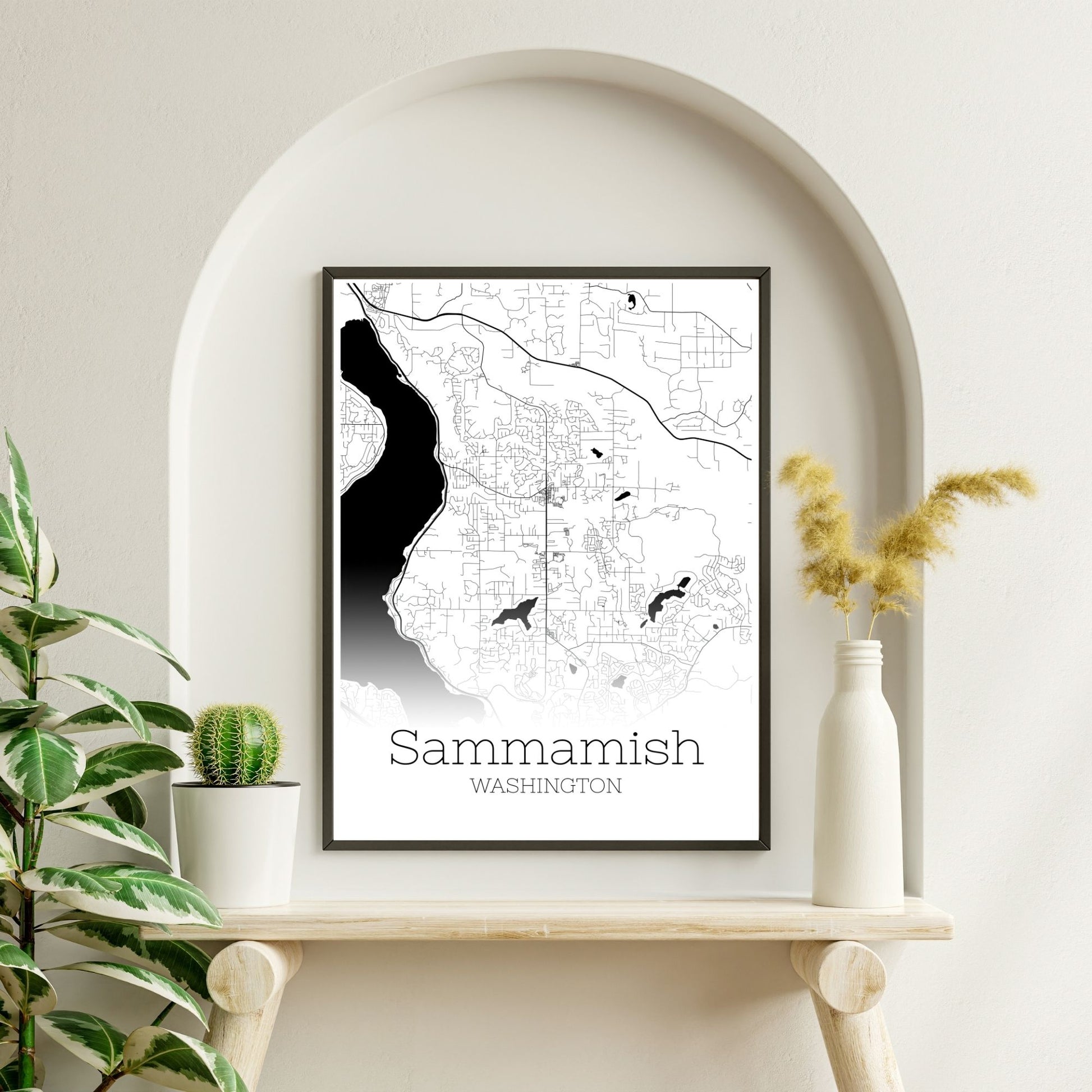 Sammamish Washington City Map Poster - GroovyGrove