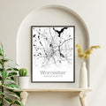 Worcester Massachusetts City Map Poster - GroovyGrove