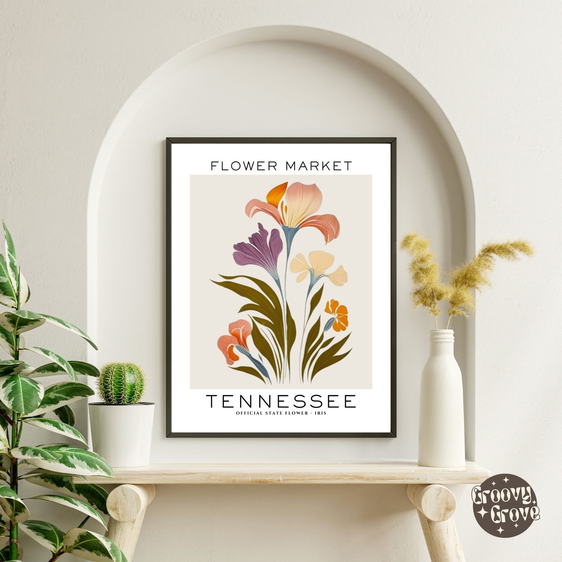 Tennessee Flower Market Poster - GroovyGrove