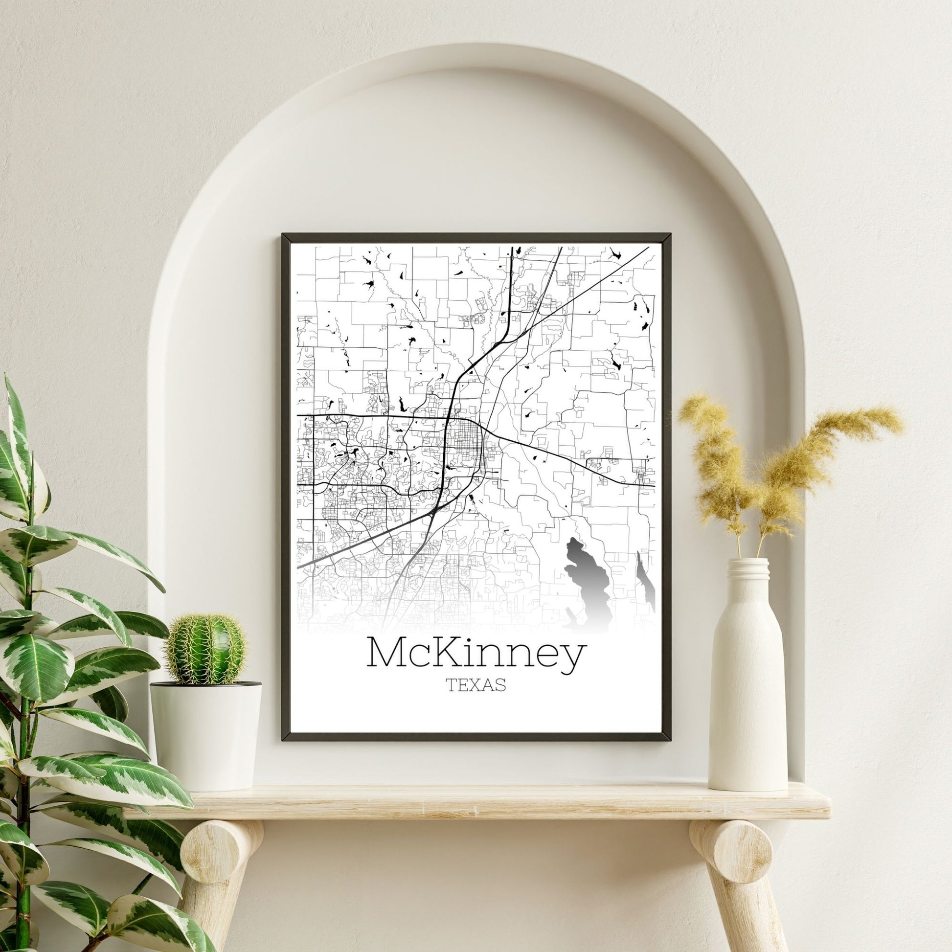 Mckinney Texas City Map Poster - GroovyGrove