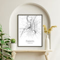 Salem Oregon City Map Poster - GroovyGrove