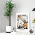 September Birthday Flower Market Poster - GroovyGrove