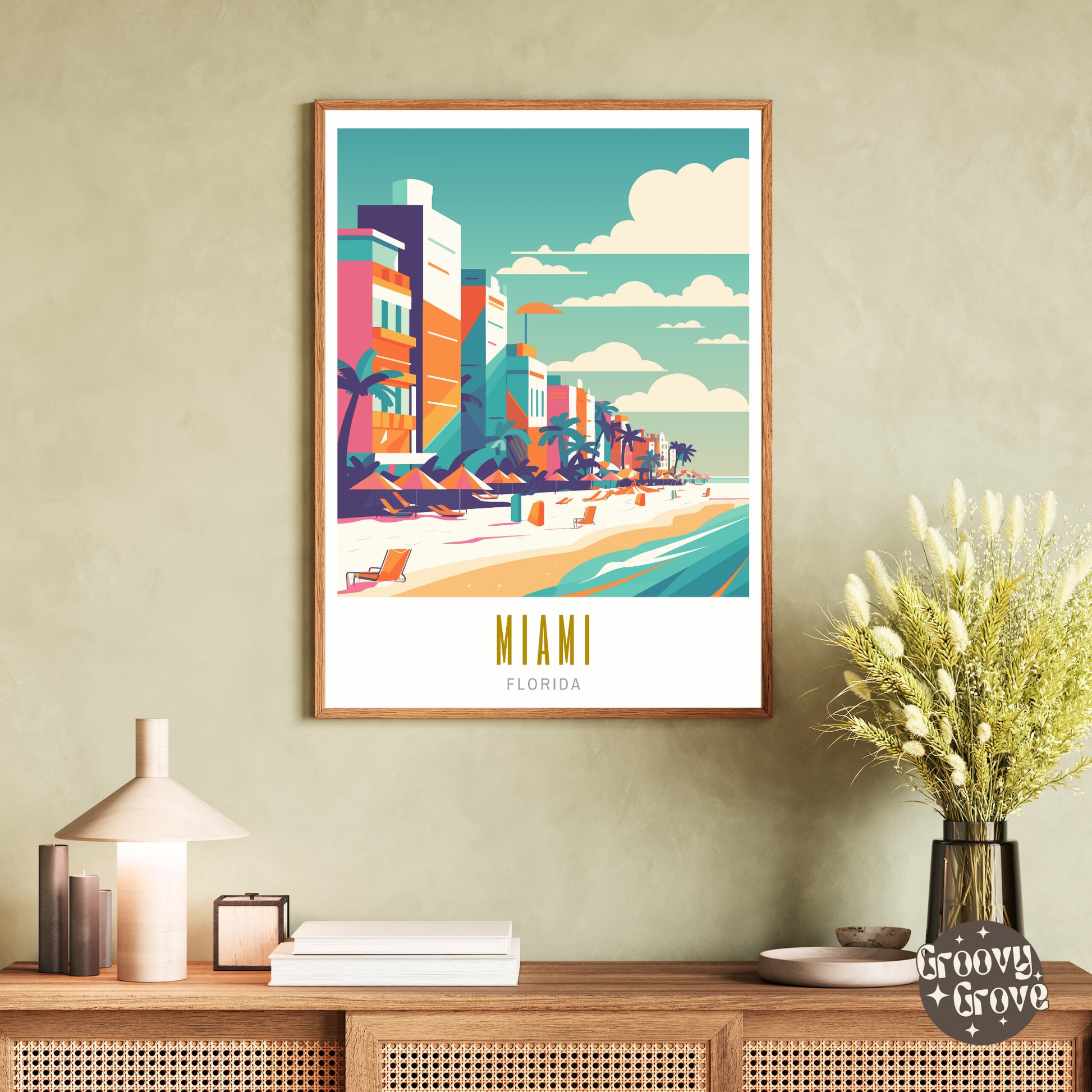 Miami Florida Poster - GroovyGrove