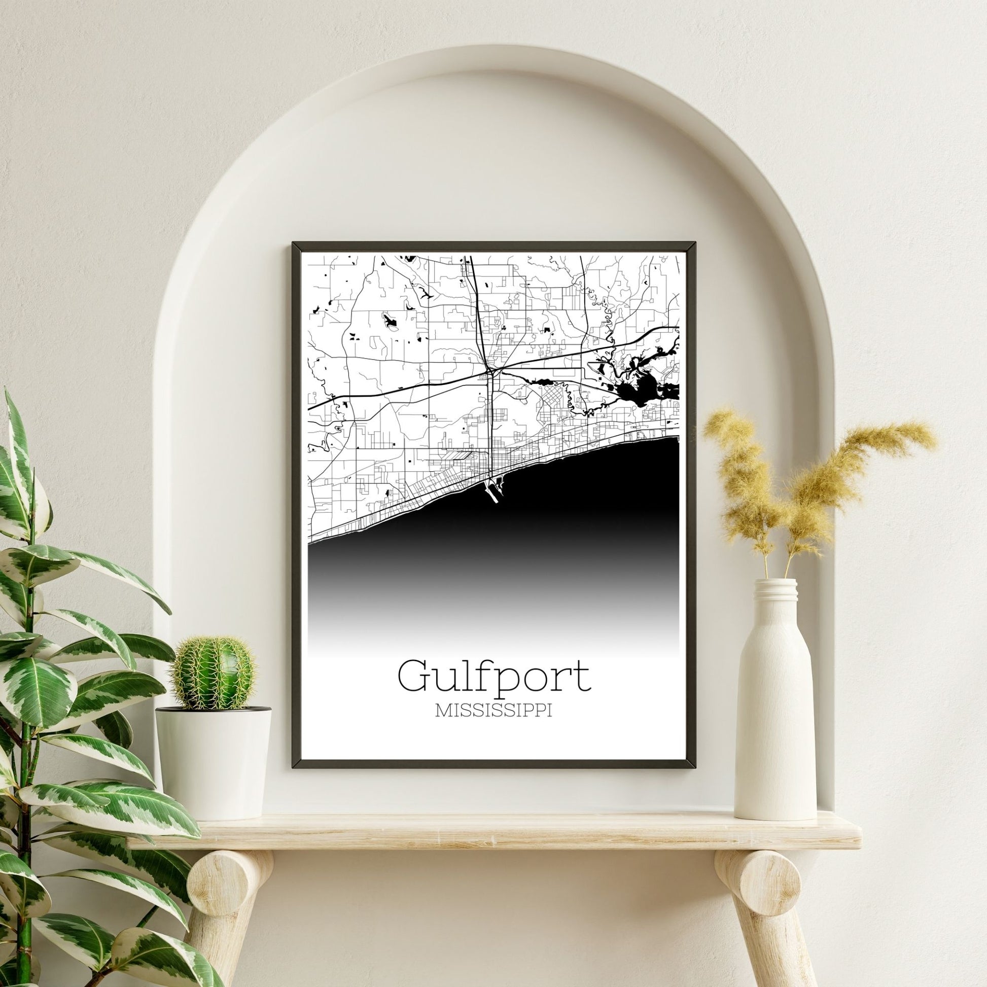 Gulfport Mississippi City Map Poster - GroovyGrove