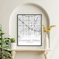 Fountain Valley California City Map Poster - GroovyGrove