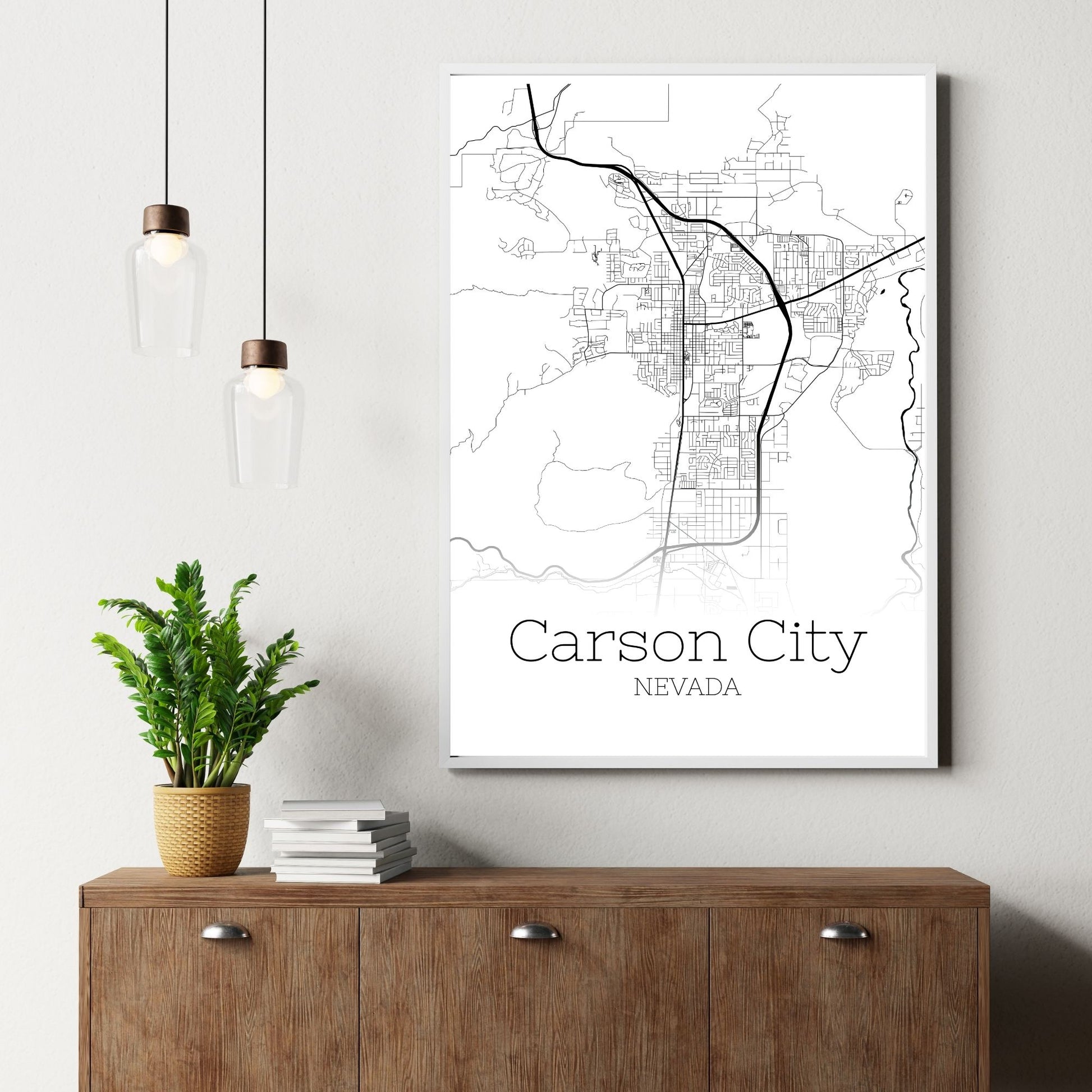 Carson City Nevada Map Poster - GroovyGrove