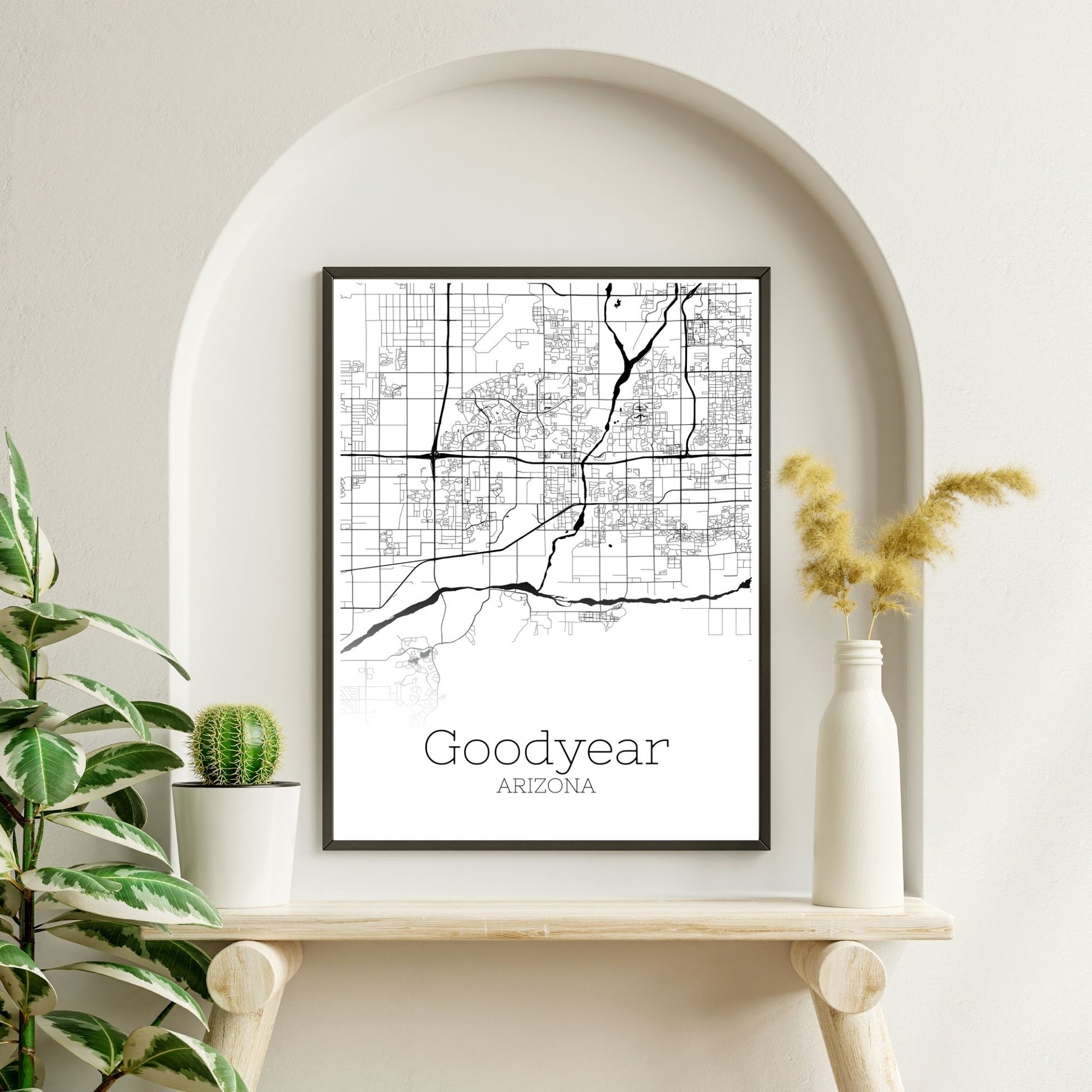 Goodyear Arizona City Map Poster - GroovyGrove