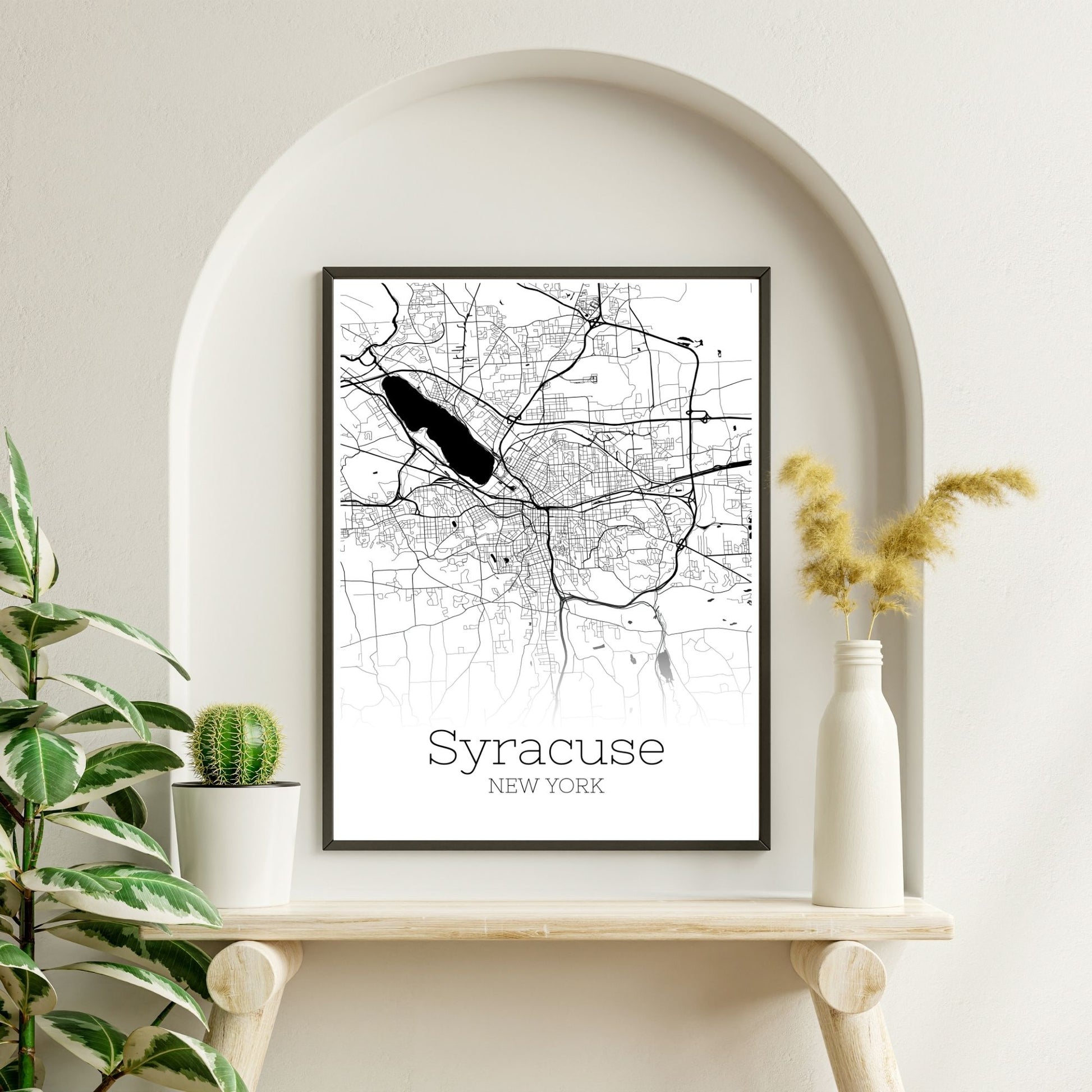 Syracuse New York City Map Poster - GroovyGrove