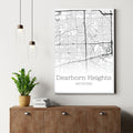 Dearborn Heights Michigan City Map Poster - GroovyGrove