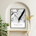 Union City New Jersey Map Poster - GroovyGrove