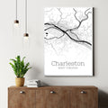 Charleston West Virginia City Map Poster - GroovyGrove