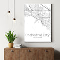 Cathedral City California Map Poster - GroovyGrove