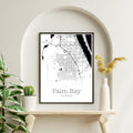 Palm Bay Florida City Map Poster - GroovyGrove