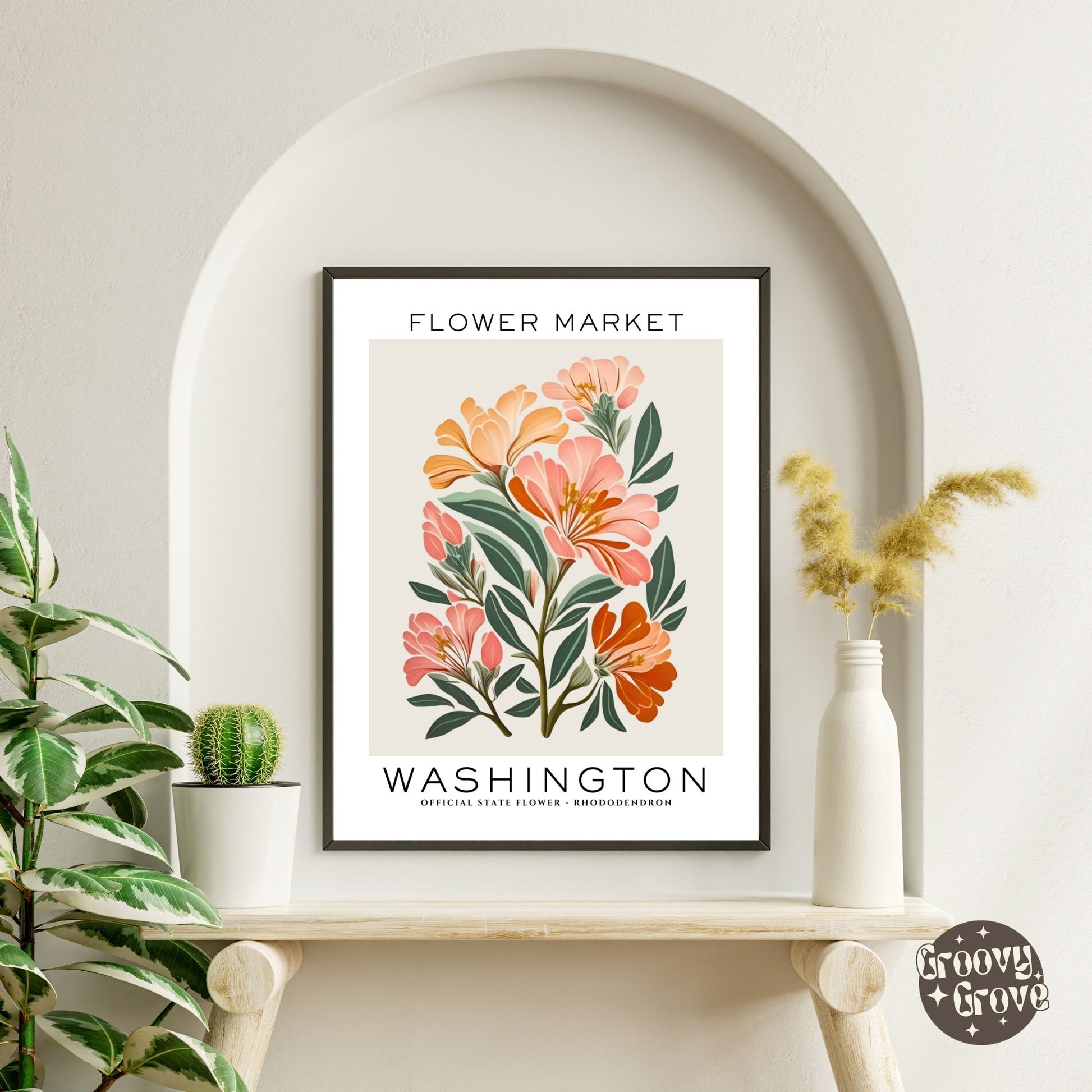 Washington Flower Market Poster - GroovyGrove