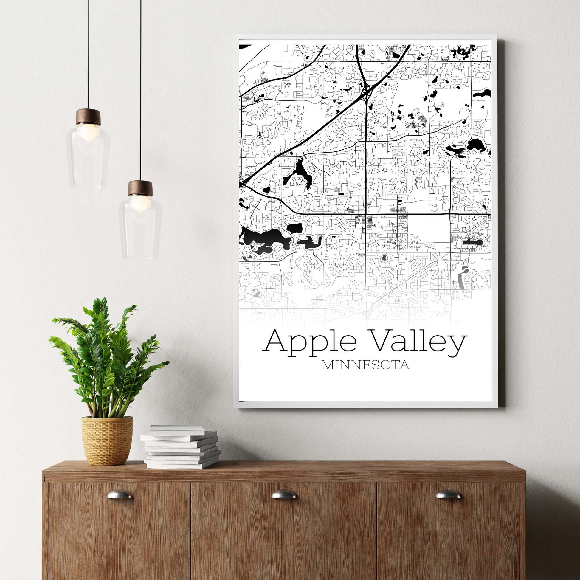 Apple Valley Minnesota City Map Poster - GroovyGrove