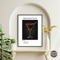 Manhattan Retro Cocktail Poster - GroovyGrove