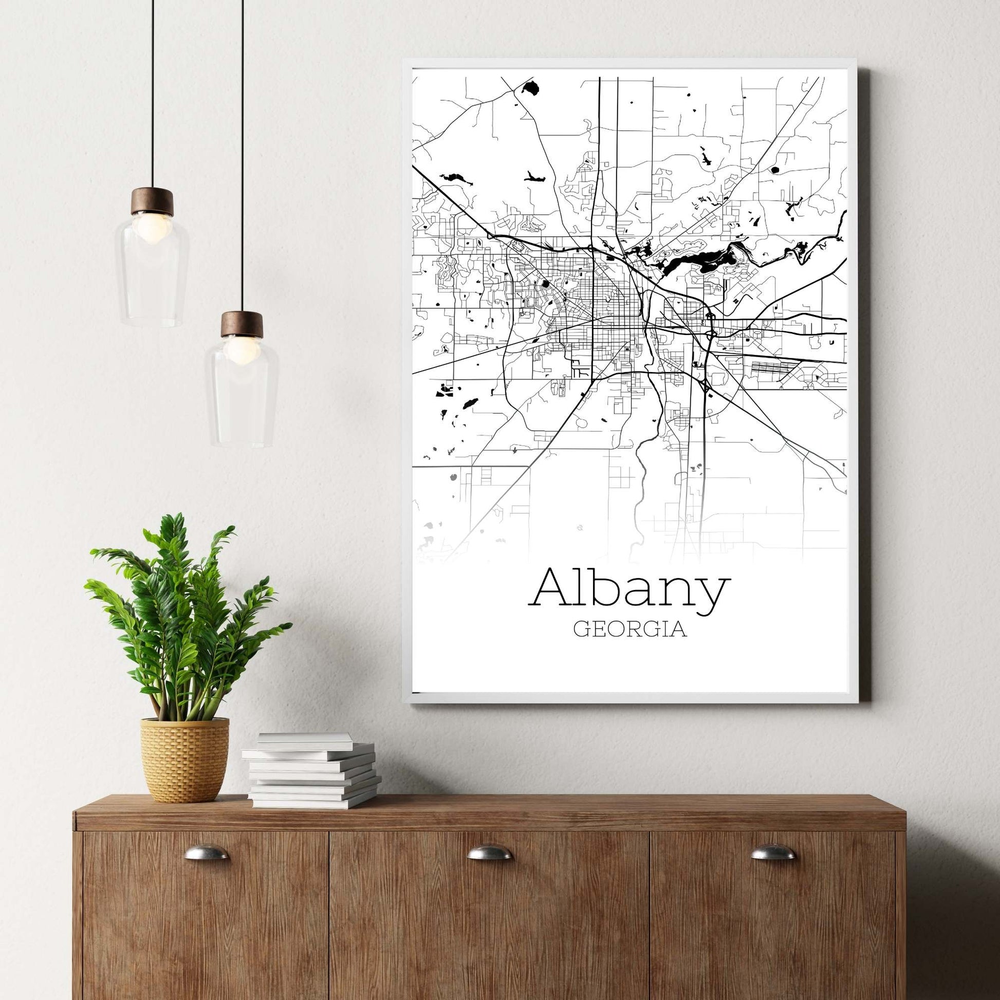 Albany Georgia City Map Poster - GroovyGrove