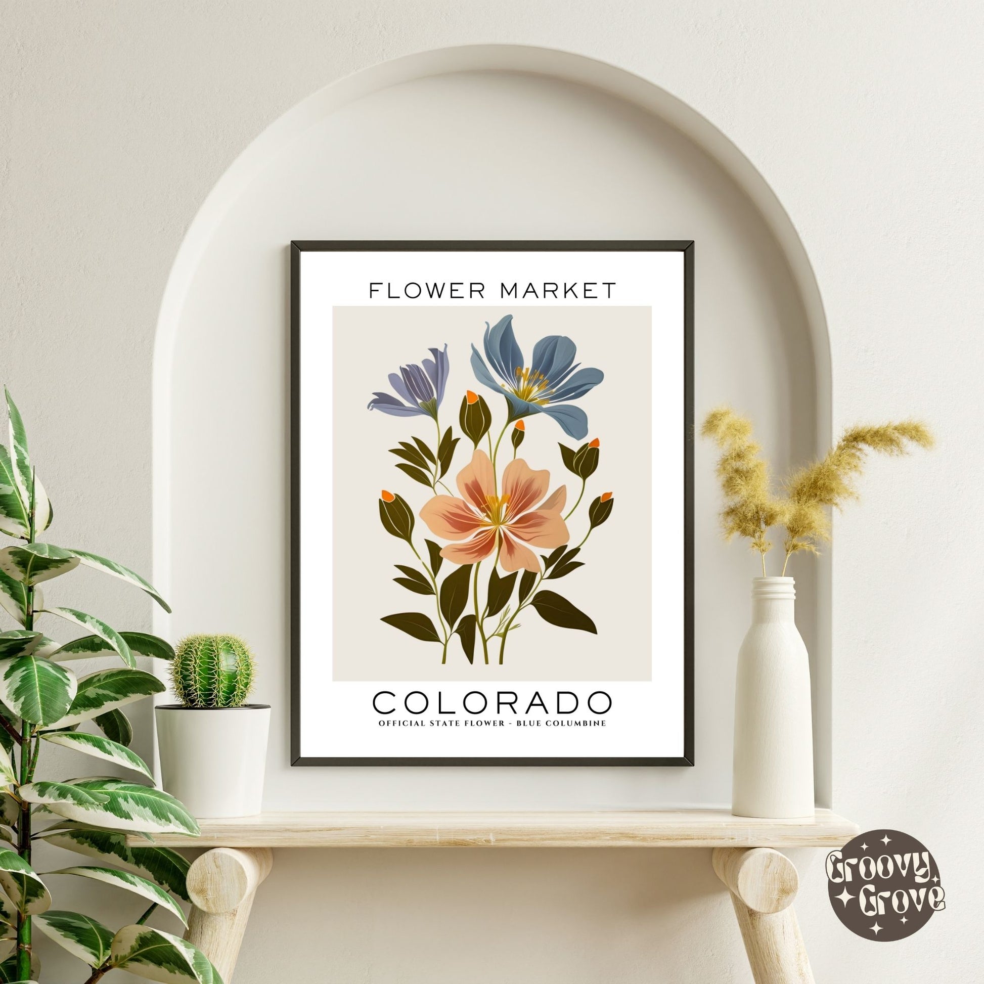 Colorado Flower Market Poster - GroovyGrove