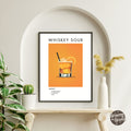 Whiskey Sour Retro Cocktail Poster - GroovyGrove