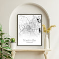 Nashville Tennessee City Map Poster - GroovyGrove