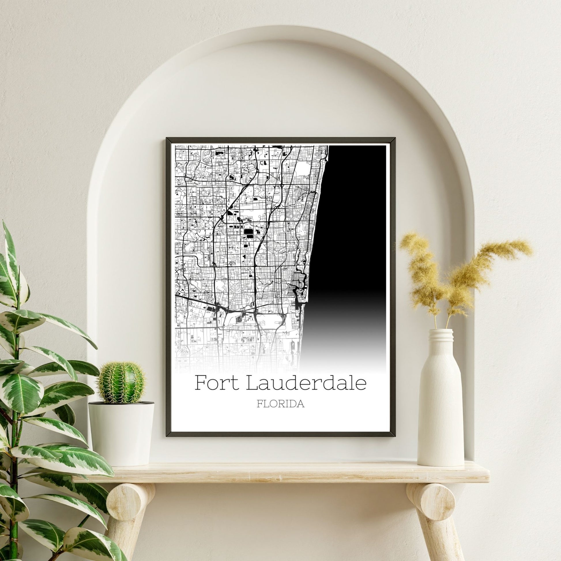 Fort Lauderdale Florida City Map Poster - GroovyGrove