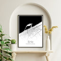 Erie Pennsylvania City Map Poster - GroovyGrove