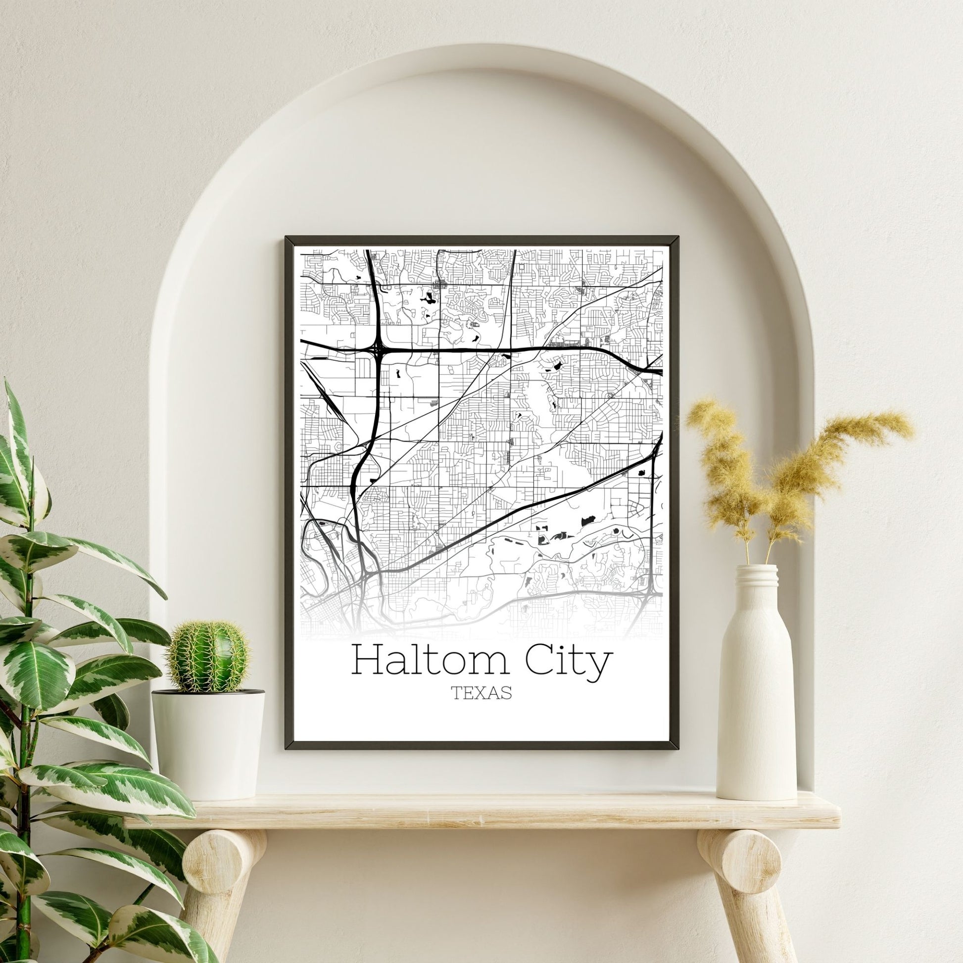 Haltom City Texas Map Poster - GroovyGrove