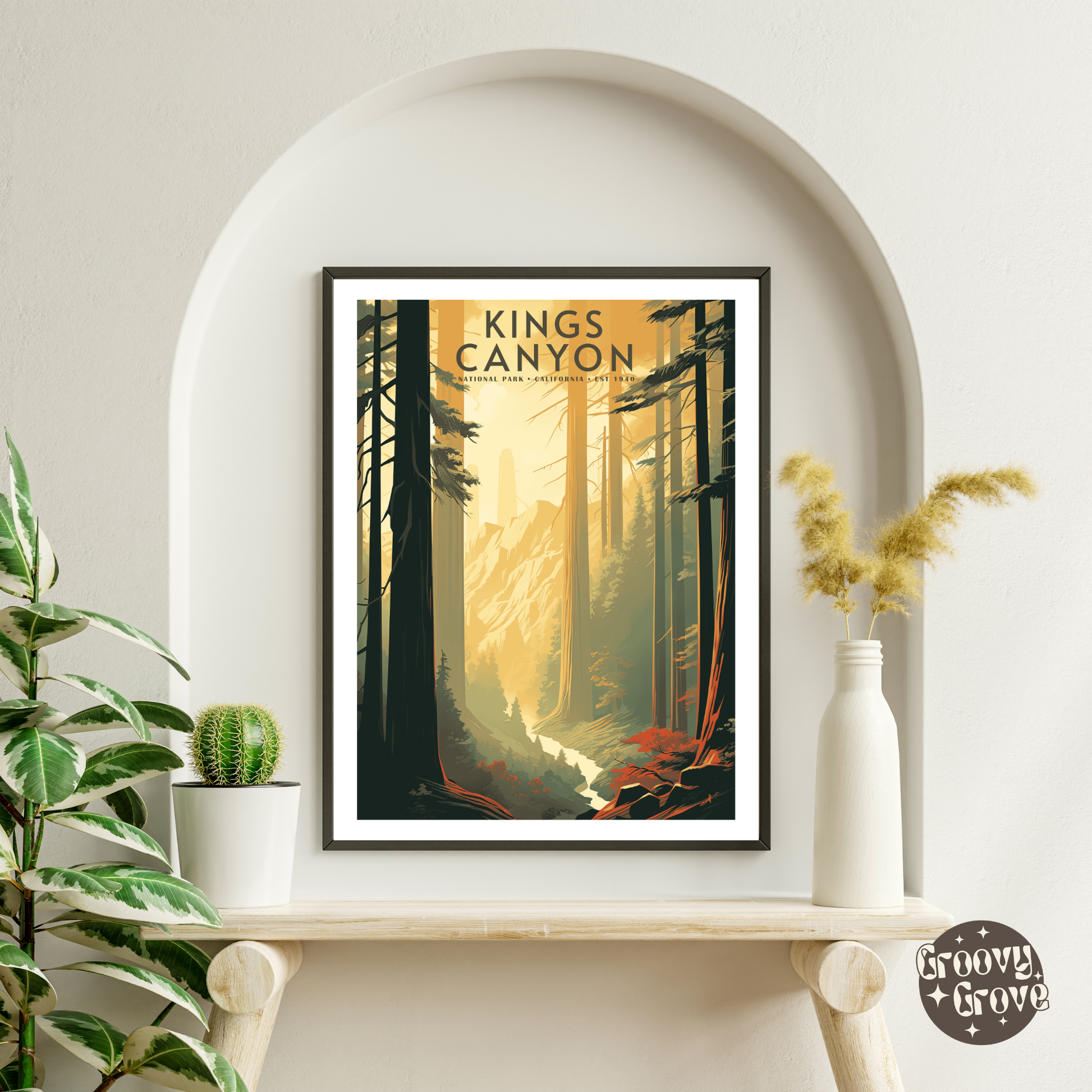 Kings Canyon National Park Vintage Poster - GroovyGrove