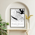 Flower Mound Texas City Map Poster - GroovyGrove