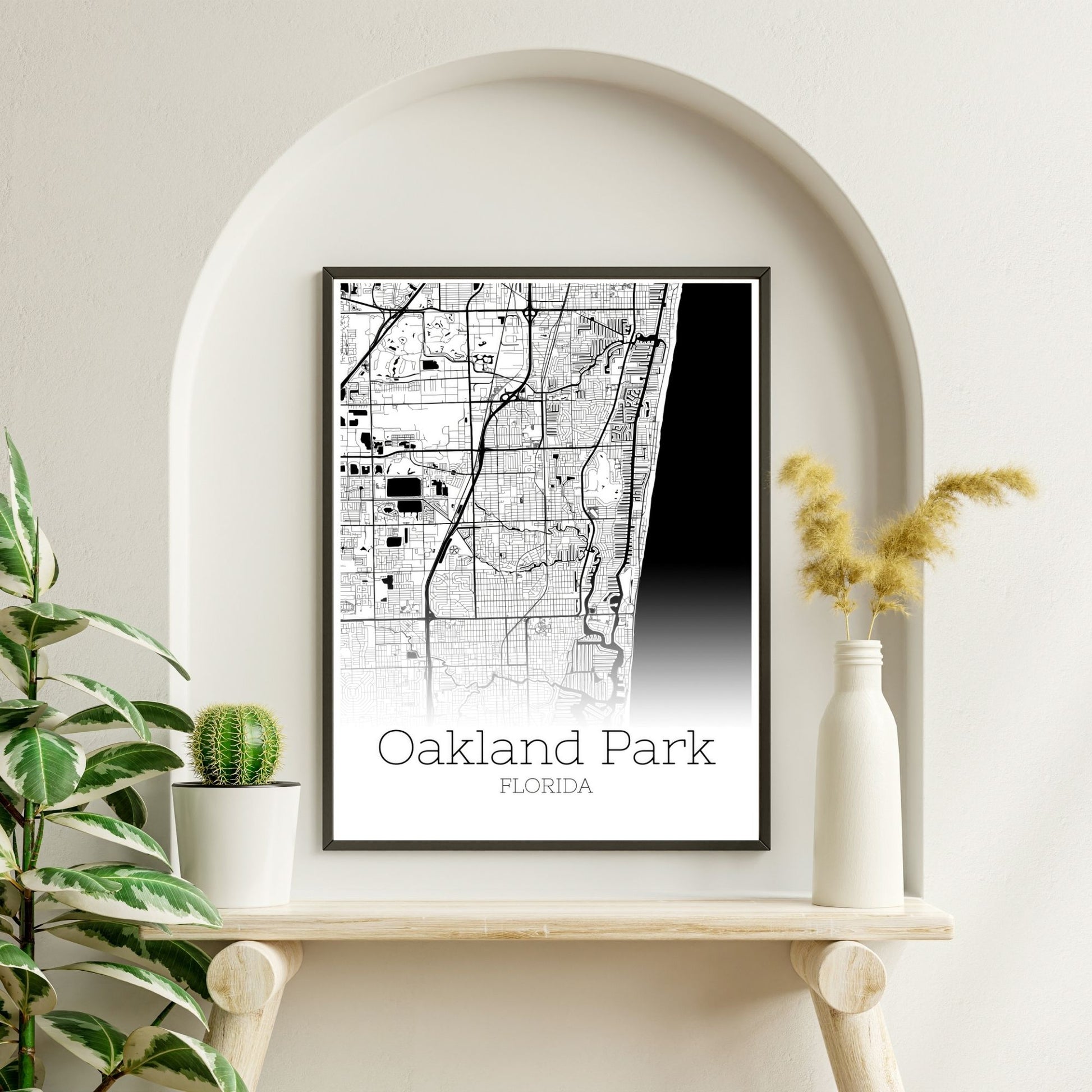 Oakland Park Florida City Map Poster - GroovyGrove