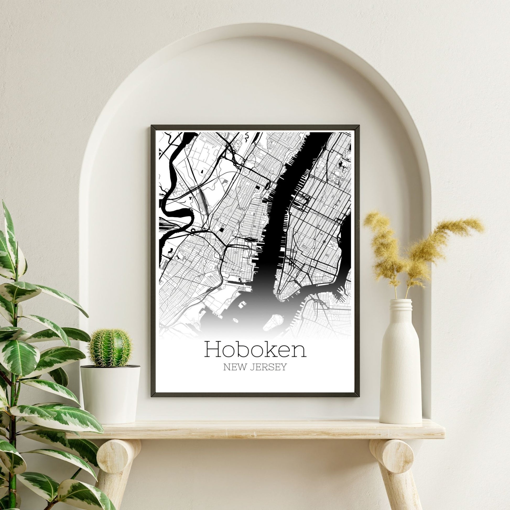 Hoboken New Jersey City Map Poster - GroovyGrove