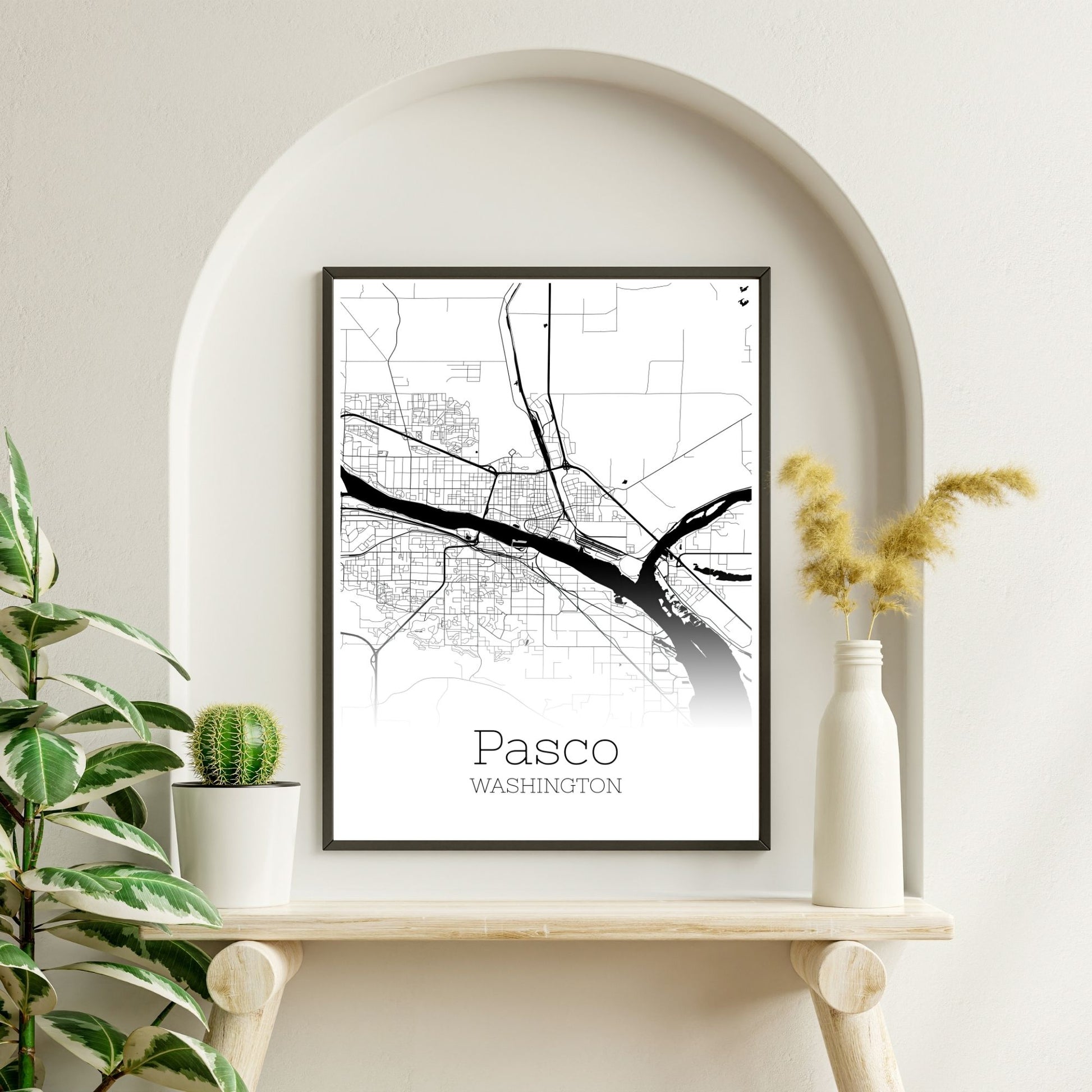 Pasco Washington City Map Poster - GroovyGrove