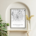 Indianapolis Indiana City Map Poster - GroovyGrove