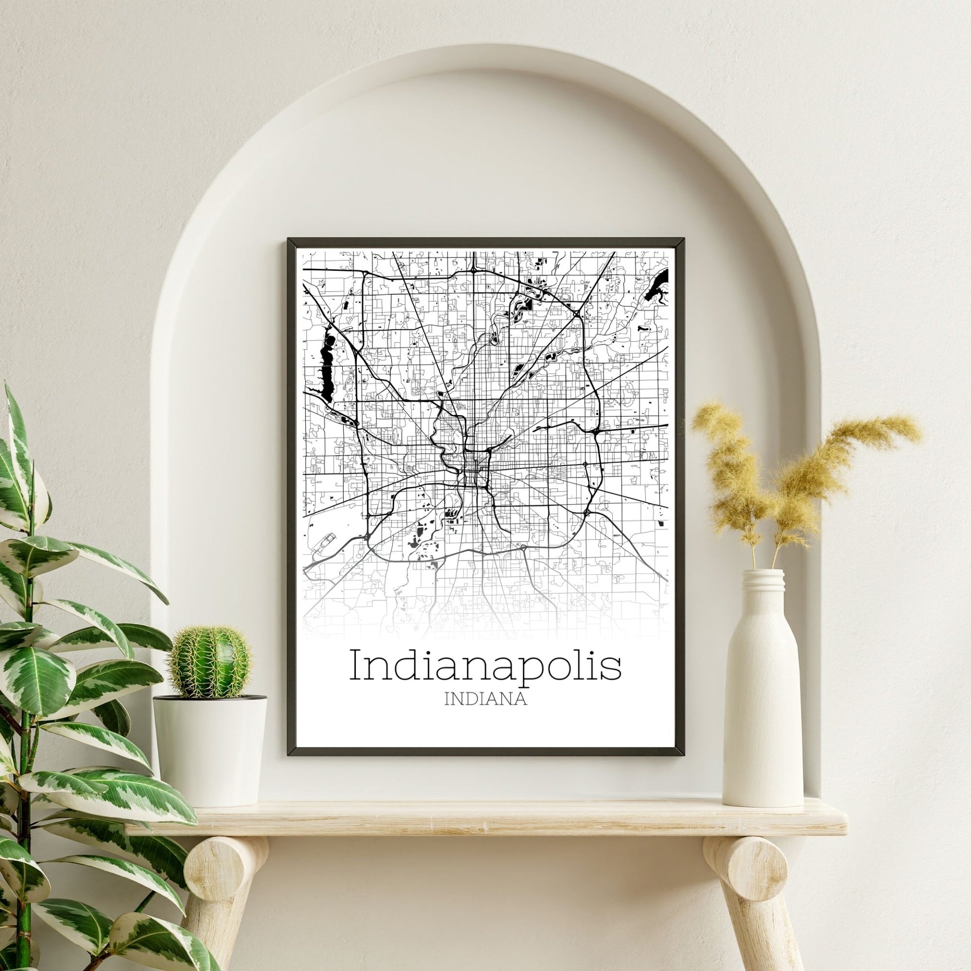 Indianapolis Indiana City Map Poster - GroovyGrove