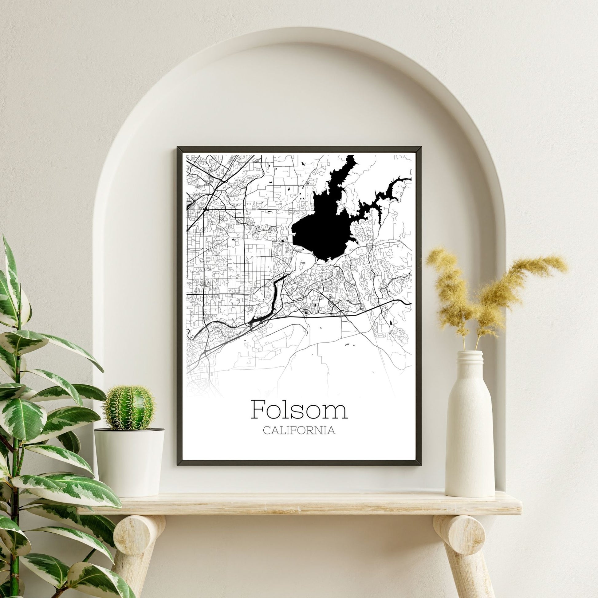 Folsom California City Map Poster - GroovyGrove