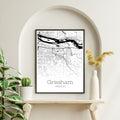 Gresham Oregon City Map Poster - GroovyGrove